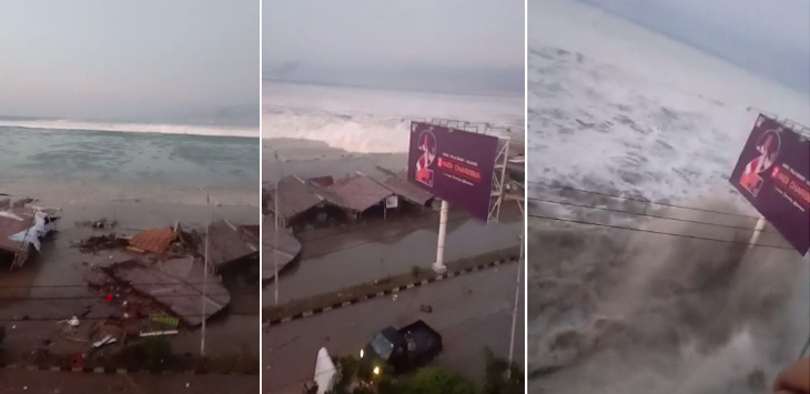 kondisi sat terjadi tsunami di Palu (Sumber: Instagram/lambeturah)