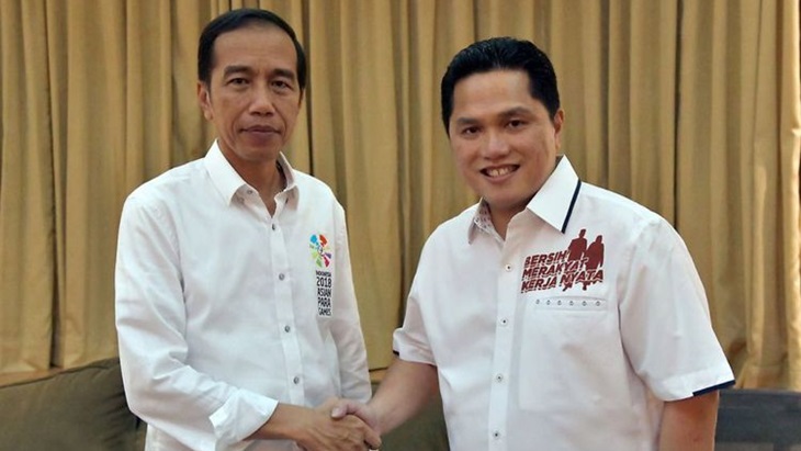 Presiden Jokowi bersama Erick Thohir (Foto: Humas Istana/Agung)