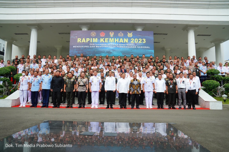 Jokowi dan Prabowo Buka Rapim Kemhan 2023