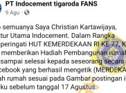 [HOAKS atau FAKTA]: Indocement Tigaroda Beri Hadiah Pembangunan Rumah Gratis
