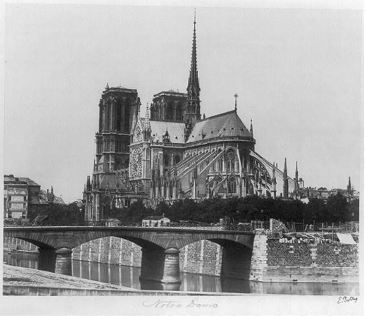 Katedral Notre Dame (1850-1870). (Foto: Library of Congress/E Baldus)