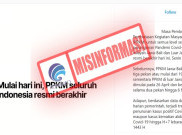 [HOAKS atau FAKTA]: PPKM di Seluruh Indonesia Resmi Dihentikan