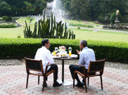 Presiden Jokowi menerima kunjungan Obama di Istana Bogor