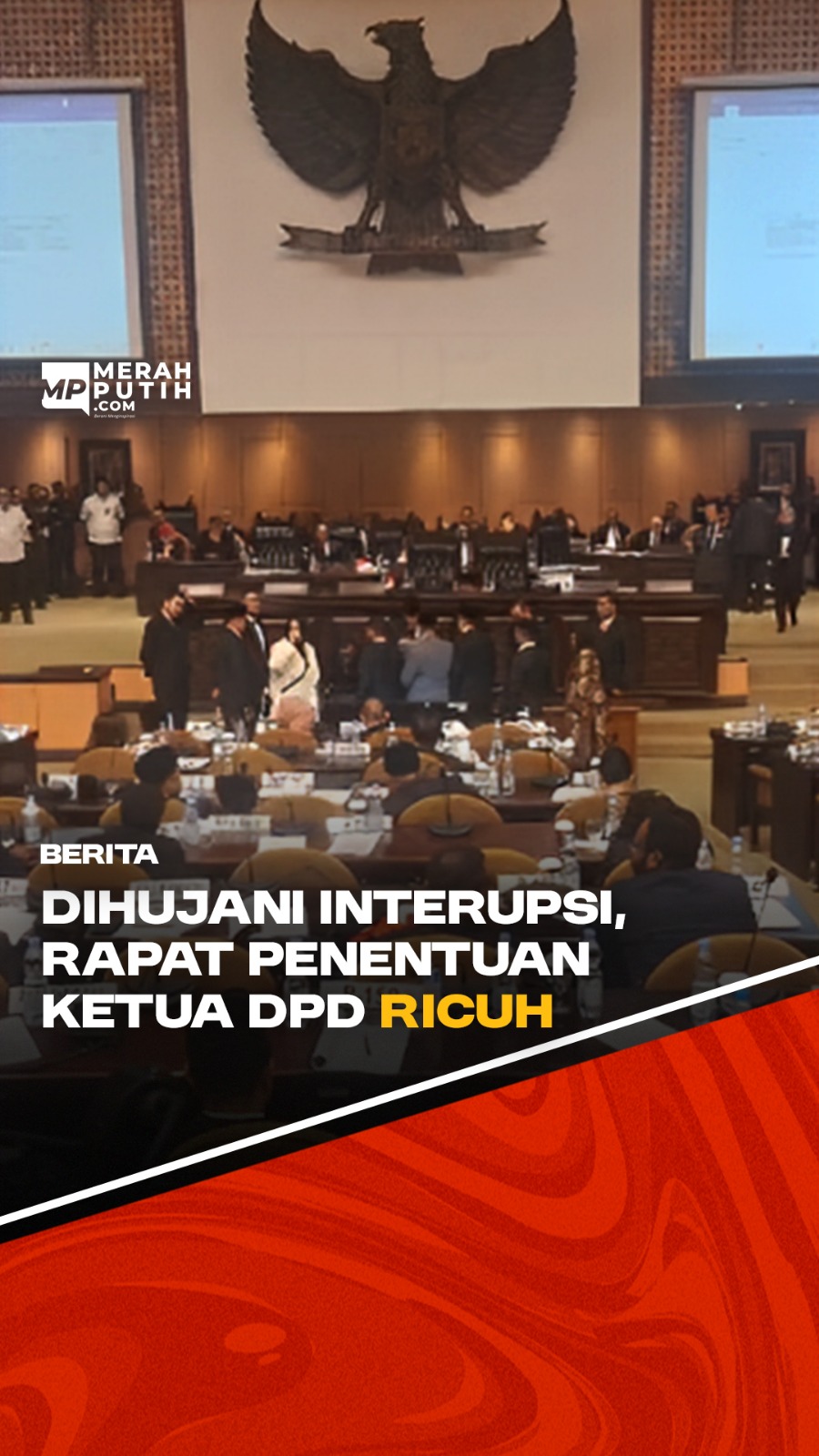 Hujan Interupsi, Penentuan Ketua DPD Ricuh