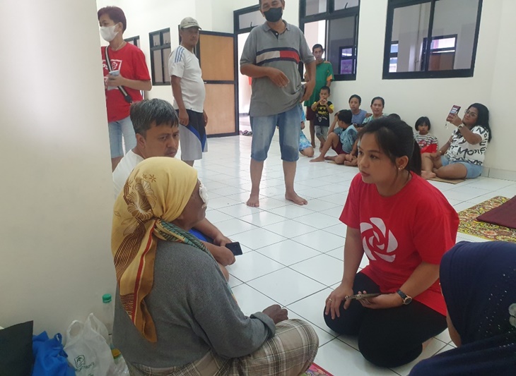 Dewan PSI DKI Sambangi Posko Pengungsian Banjir
