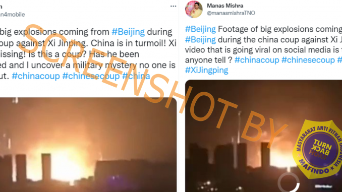 [HOAKS atau FAKTA]: Beijing Dilanda Ledakan Besar Saat Xi Jinping Dikudeta