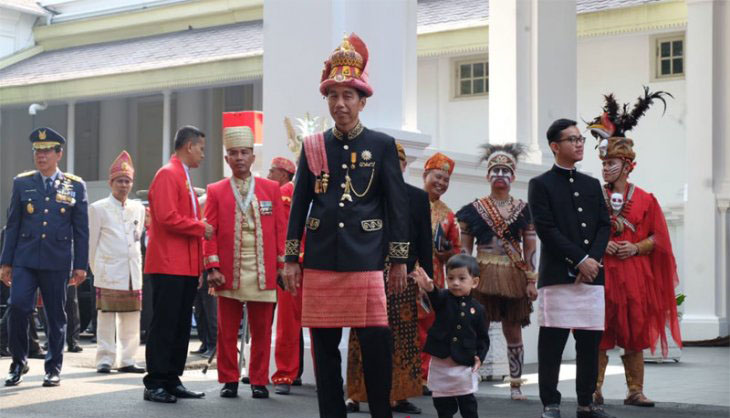 Kenakan Pakaian Adat Aceh, Presiden Jokowi Hadiri Perayaan HUT Ke-73 RI