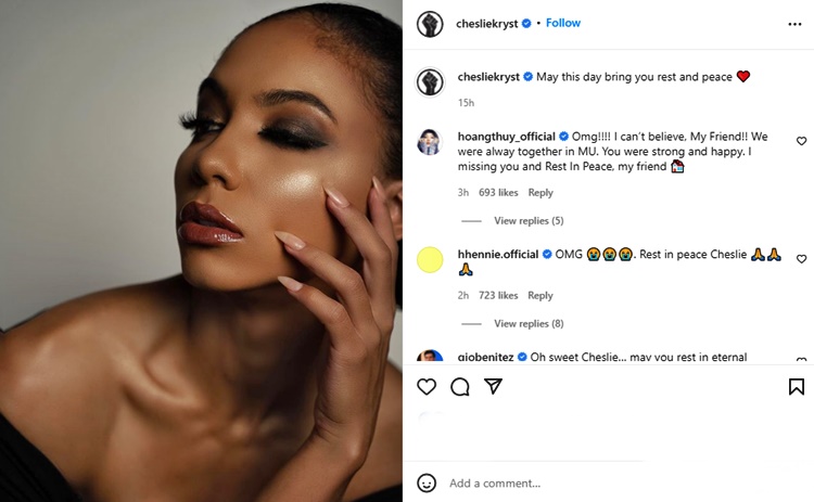 Unggahan terakhir Cheslie di Instagram. (Foto Instagram)