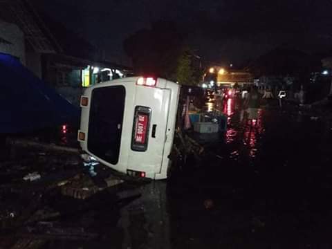 Kondisi Kalianda, Lampung sesaat setelah tsunami. (Dok. Pribadi)