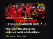 [HOAKS atau FAKTA]: PDIP Retak, Elit Partai Enggan Dukung Ganjar