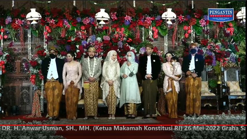 Pernikahan Adik Jokowi dan Ketua MK Anwar Usman. (Foto: Tangkapan layar)
