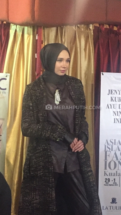 Salah satu model di acara Press Confrence Indonesian Modest Fashion Designers (MP/Raden Yusuf)