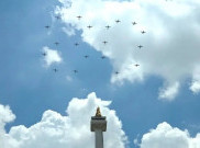 Gladi Bersih HUT ke-80 TNI di Monas, Pesawat Tempur Tampilkan Formasi Angka 80