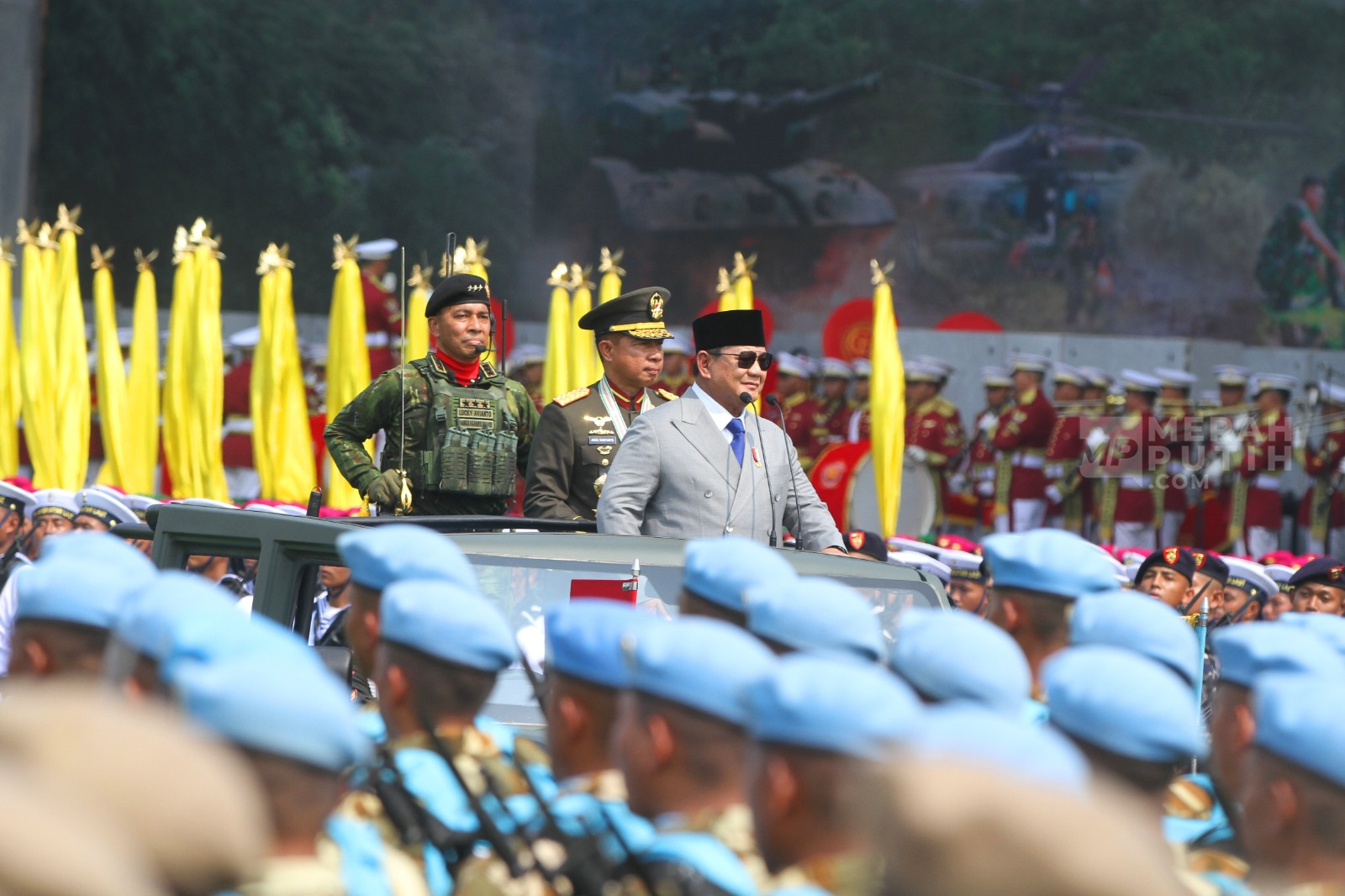 Presiden Prabowo Subianto Hadiri Peringatan HUT ke-81 TNI di Mabes TNI Cilangkap