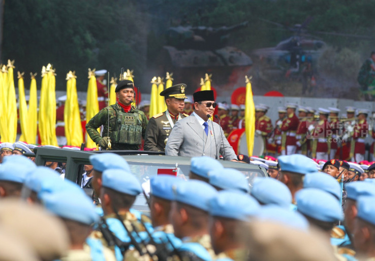 Presiden Prabowo Subianto Hadiri Peringatan HUT ke-81 TNI di Mabes TNI Cilangkap