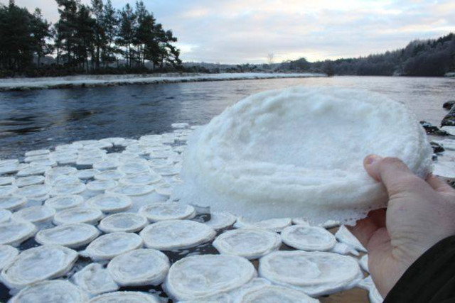 Ada “Ice Pancake” Misterius di Sungai Ini