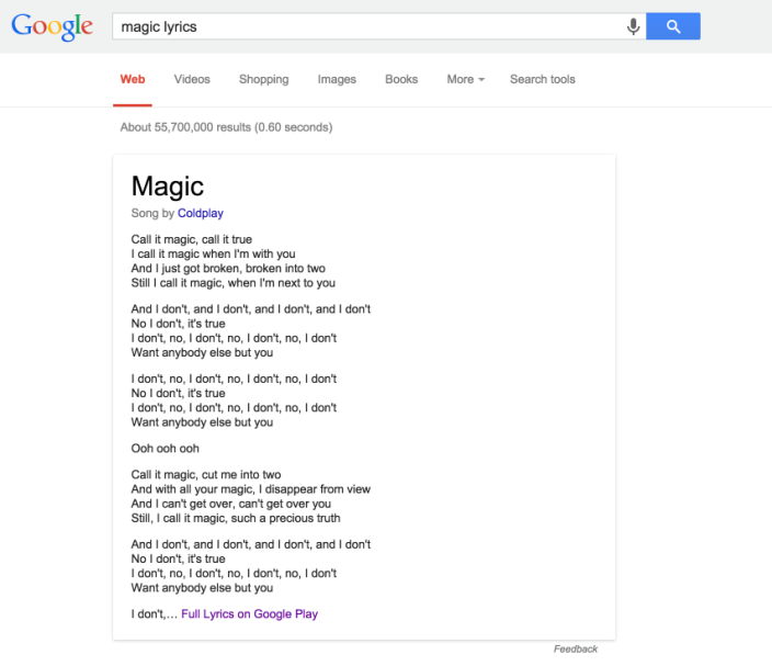 Mencari Lirik Lagu Kini Lebih Mudah dengan Google