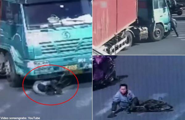 Pura-pura Mati Setelah Tertabrak Truk