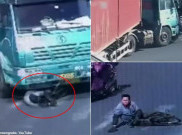 Pura-pura Mati Setelah Tertabrak Truk