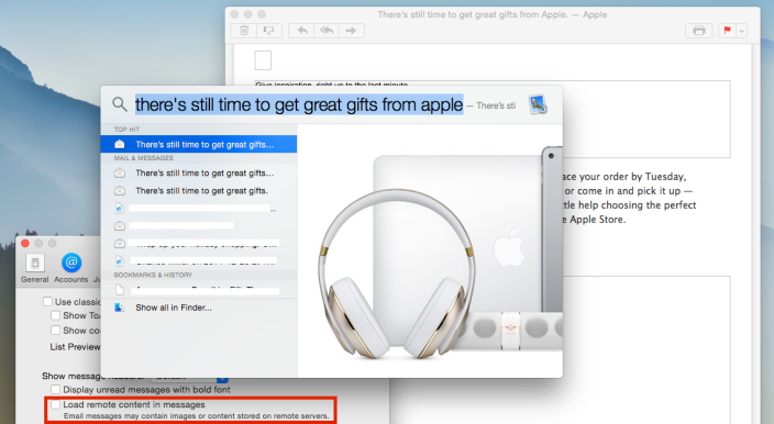OS X Yosemite Mengabaikan Pengaturan Keamanan Mail