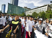Presiden Jokowi Gowes Sepeda di Car Free Day