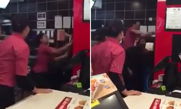 Video Perkelahian Karyawan Restoran Cepat Saji Gegerkan Dunia Maya