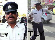 Heboh Video Aksi Unik Polisi India Mengatur Lalu Lintas