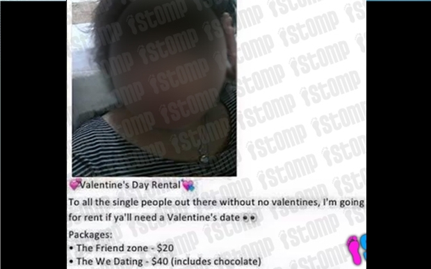 Wanita Ini Tawarkan Diri Untuk Disewa Pada Hari Valentine 