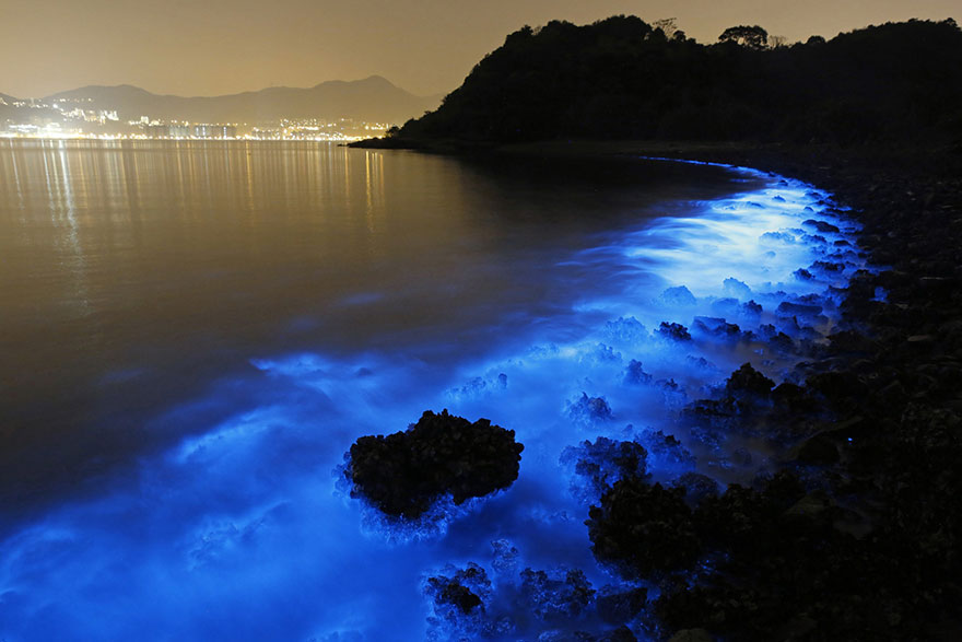 Pesona Cahaya Biru di Pantai Hongkong