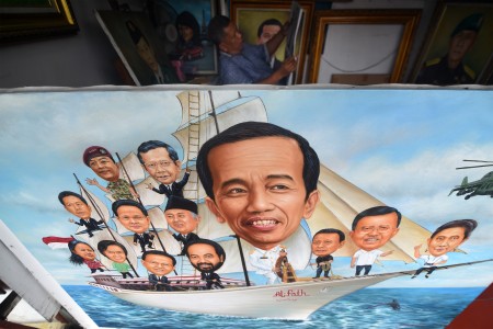 Empat Karikatur Karya Pelukis Jalanan Untuk 100 Hari Jokowi-Kalla