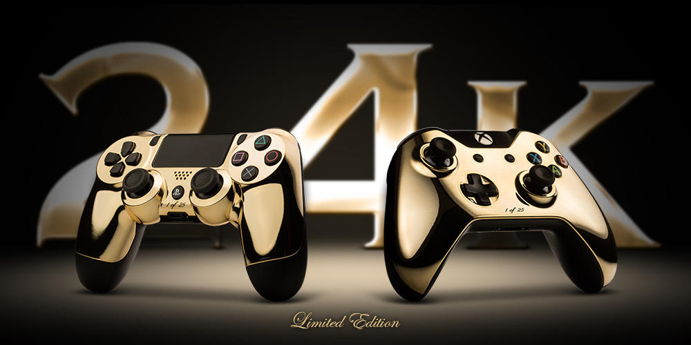 Kontroler Game Console Ini Berlapis Emas Murni 24 Karat