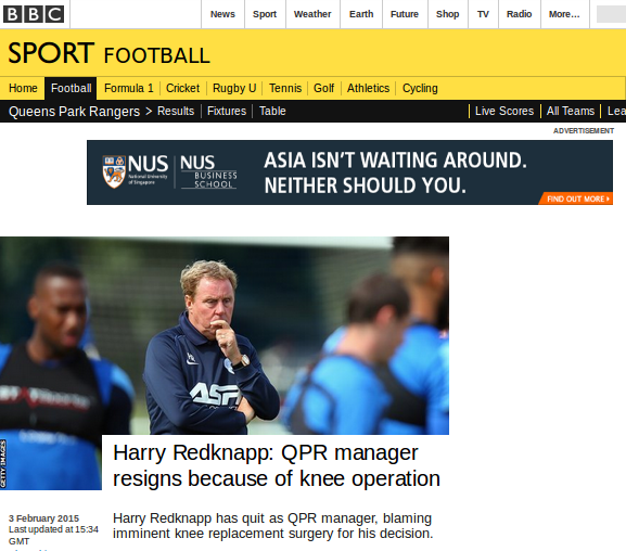 Harry Redknapp Mundur dari Kursi Pelatih QPR
