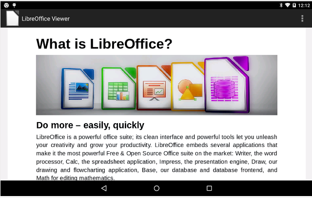 LibreOffice Viewer Hadir untuk Android