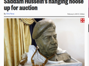 Dilelang: Tali Bekas Menggantung Saddam Hussein Rp 88 Miliar