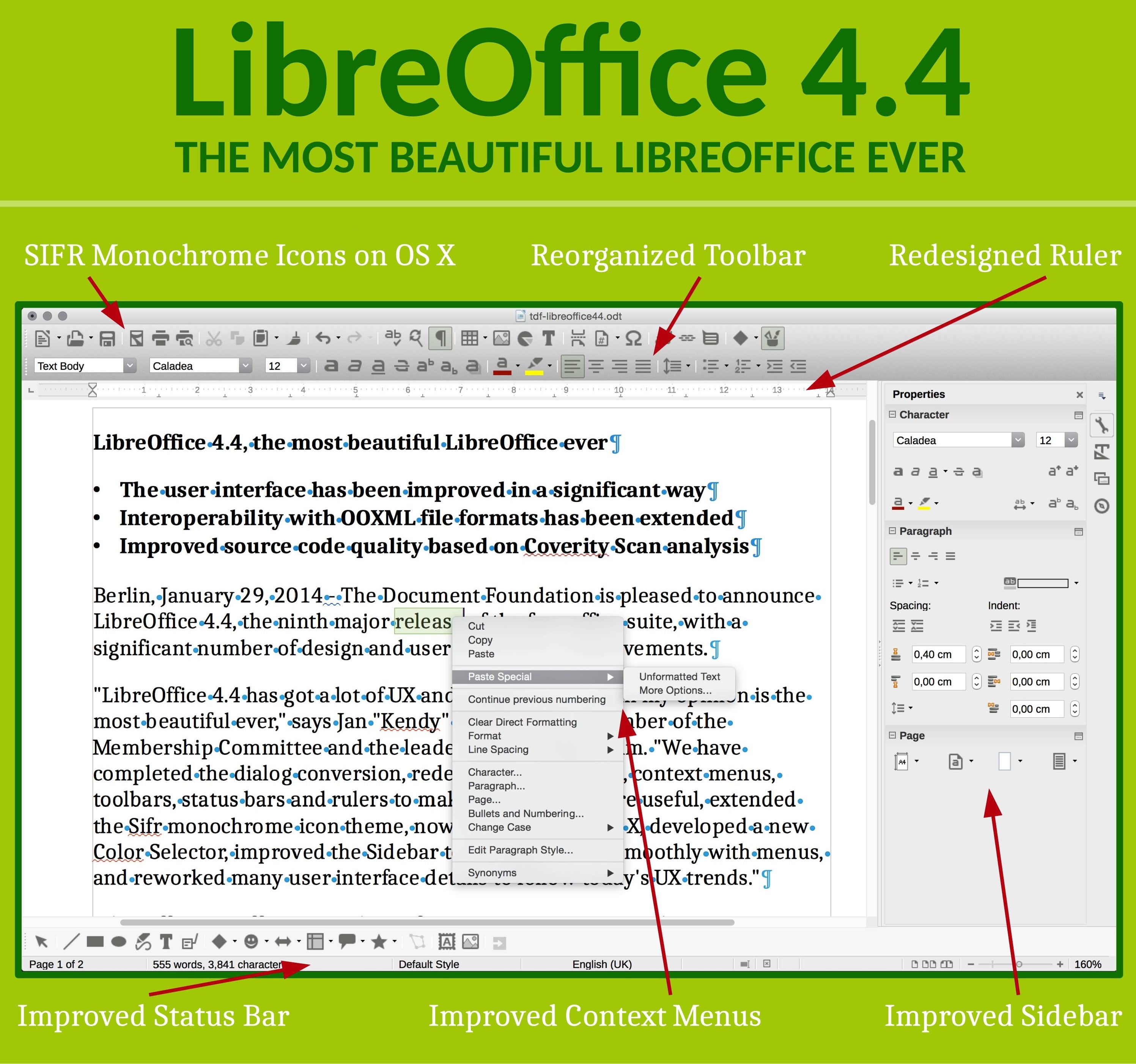 LibreOffice 4.4 Rilis Pembaruan yang Mengikuti Zaman