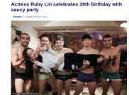 Rayakan Ulang Tahun, Ruby Lin Dikelilingi Pria Seksi