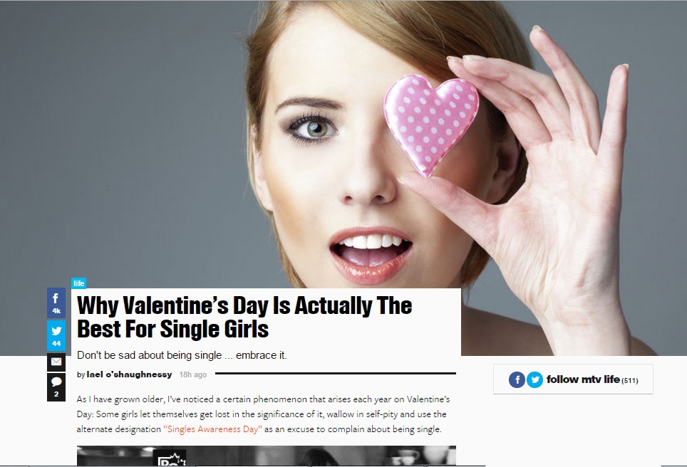 Anda Jomblo saat Valentine? Bersyukurlah karena Hal ini!