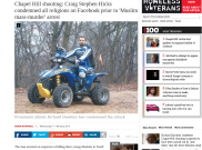 Profil Pembunuh 3 Muslim di Chapel Hill Amerika Serikat