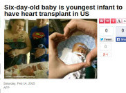 Bayi Pertama yang Melakukan Transplantasi Jantung
