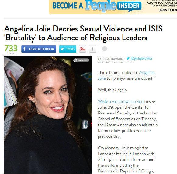 Angelina Jolie Bicara tentang ISIS