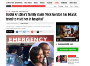 Keluarga: Nick Gordon Tak Pernah Kunjungi Bobbi Kristina