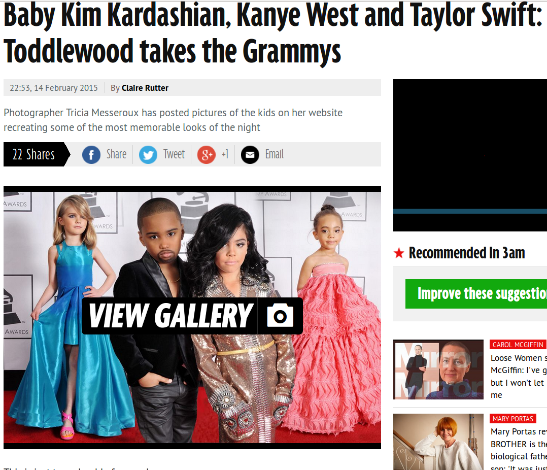 Pemotretan Menggemaskan Mini Seleb ala Grammy