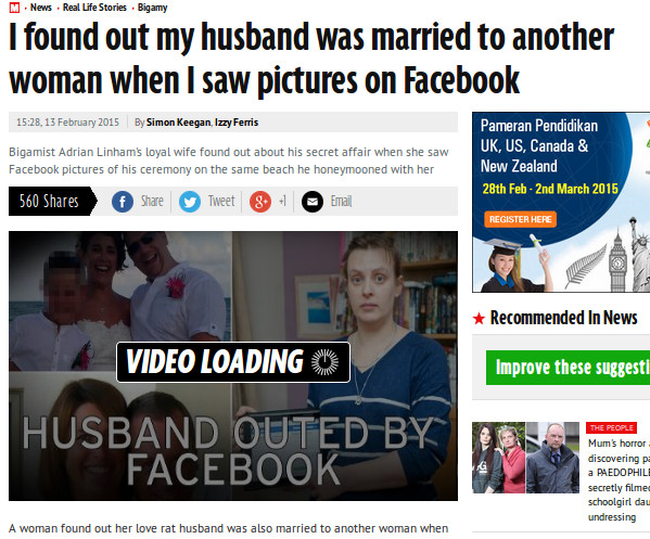 Suami Ketahuan Selingkuh dari Facebook