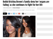 Keluarga Bantah Kondisi Bobbi Kristina Brown Memburuk