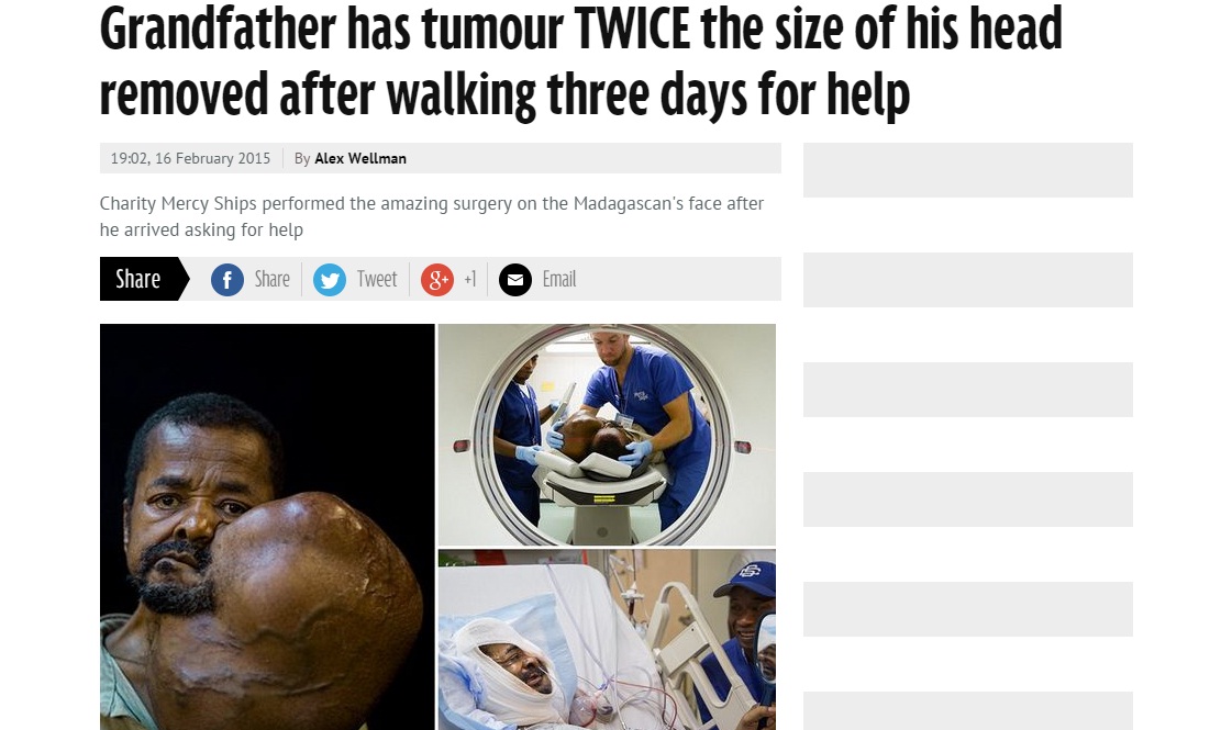 Seorang Kakek Nekat Berjalan Selama 3 Hari Demi Pengangkatan Tumor di Lehernya