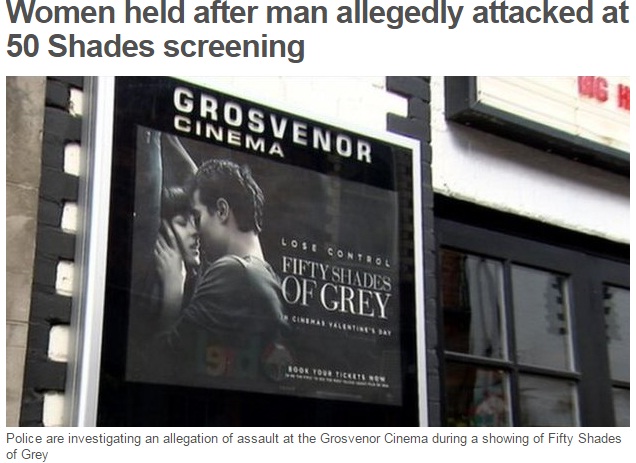 Aksi Kekerasan di Pemutaran Film Fifty Shades of Grey