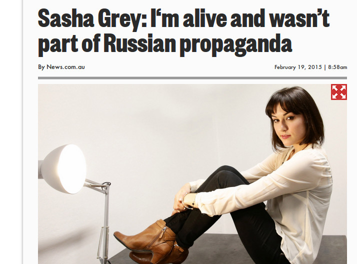 Sasha Grey Jadi Alat Propaganda Rusia