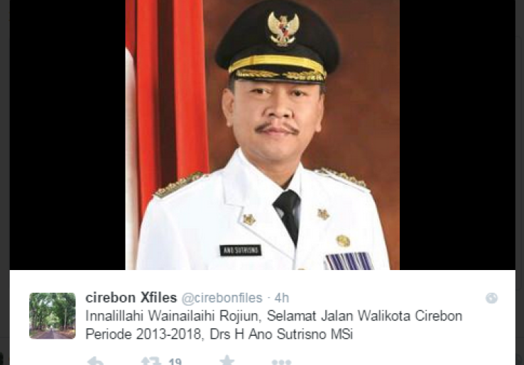 Wali Kota Cirebon Tutup Usia, Sejumlah Netizen Sampaikan Ucapan Belasungkawa