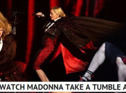 Tanduk Setan Menjerat Madonna Hingga Jatuh