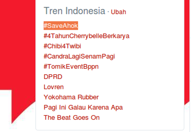 DPRD DKI Nyatakan Hak Angket untuk Ahok, Hastag #SaveAhok Ramaikan Twitter